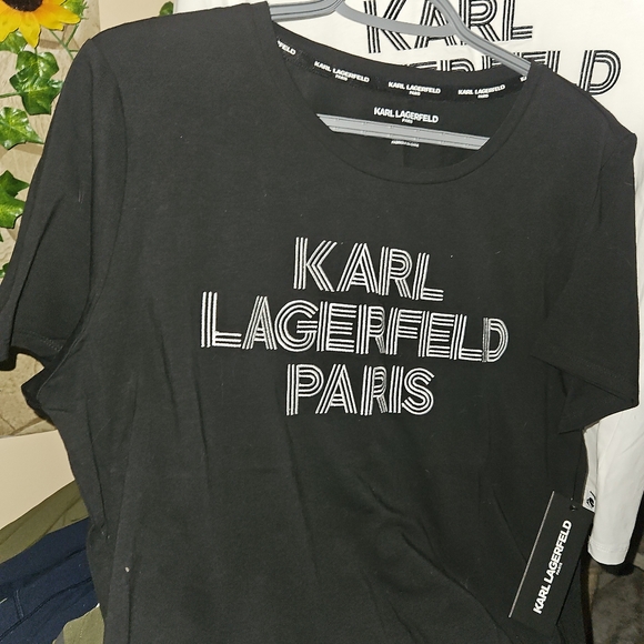 Karl Lagerfeld Paris Black Tee - Picture 5 of 7